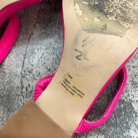 Cape Ribbon Hot Pink Sandal Transparent Heels Womens Size 10M - Picture 9 of 12
